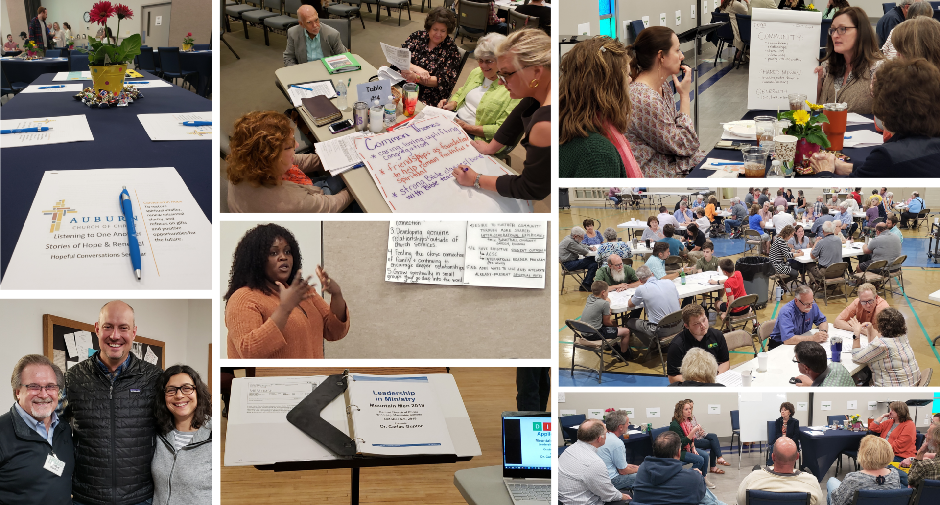 Dr. Carlus Gupton, collage of training photos